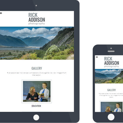 Photographer website mobile