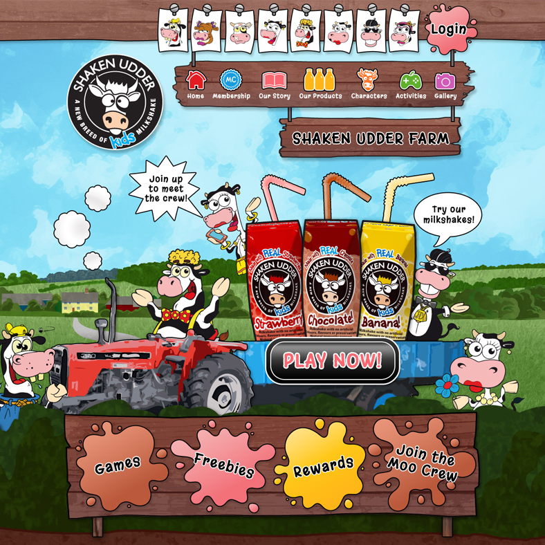 Kids drink website design