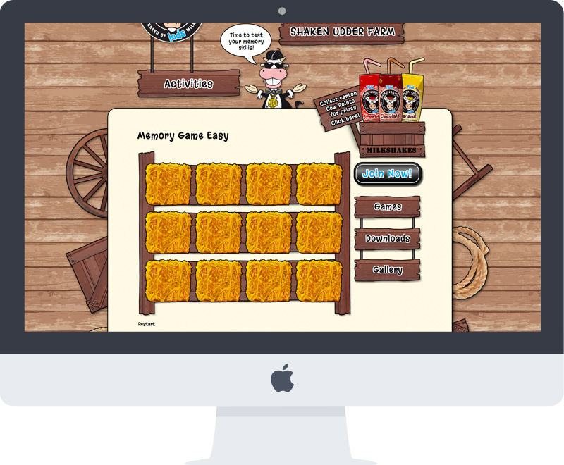 Kids drink website game