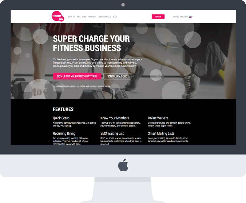 Gym fitness website design